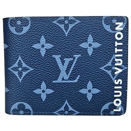 Louis Vuitton Monogram Atlantic Blue Slender Wallet Blue