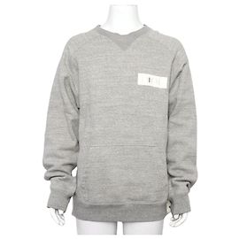 Dior Gray Cotton Logo Side Zip Sweatshirt Men T-Shirt Brown