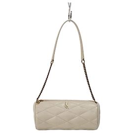 Saint Laurent Mini Bolsa Tubo Branco
