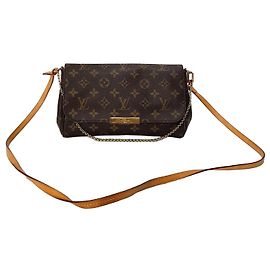 Louis Vuitton Borsa a tracolla Monogram Favorite MM con catena Marrone