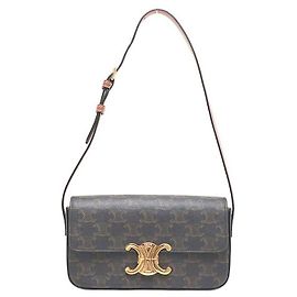 Céline Bolsa de Ombro Trio Canvas Tan Claude Marrom