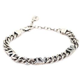Louis Vuitton Silver Link Chain Bracelet for Men Silvery