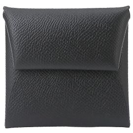 Hermès Hermes Bastia Coin Case in Black Epsom Leather Black