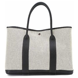 Hermès Hermes Garden 36 PM Tote Handbag Brown Black
