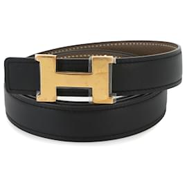 Hermès Cintura Hermes Mini Constance Reversibile H Nero Beige