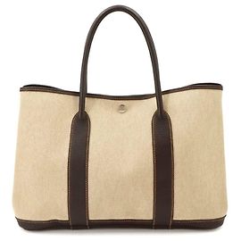Hermès Sac à main cabas Hermes Garden 36 PM Marron Autre