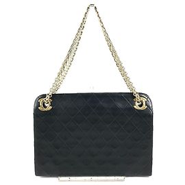 Borsa a tracolla Chanel Vintage Matelassé Nero