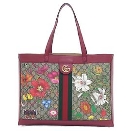 Gucci OPHIDIA Handbag Red Beige