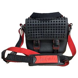 Borsa a tracolla Christian Louboutin Rubiclic Spike Small Nero Rosso