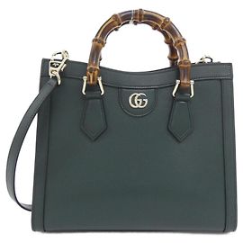 Bolsa de mão Gucci Diana em couro verde Verde