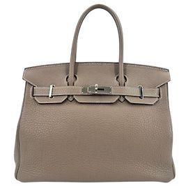 Hermès Bolsa Hermes Birkin 30 Etoupe em couro Togo Taupe