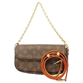 Louis Vuitton Monogram Wallet-on-Chain Ivy Handtasche Braun