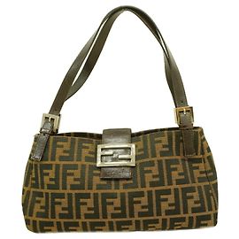 Bolsa Fendi Zucca em nylon e canvas Marrom