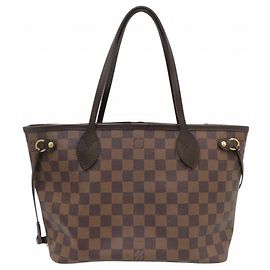 Saco Tote Louis Vuitton Neverfull Marrom Damier ebene