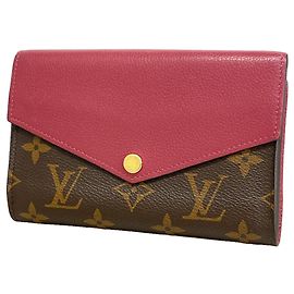 Louis Vuitton Monogram Portefeuille Pallas Compact Wallet Brown Dark purple
