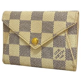 Louis Vuitton Damier Azur Portefeuille Origami Wallet Blanco