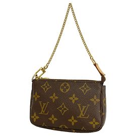 Louis Vuitton Monogram Mini Pochette Accessoires Marrone