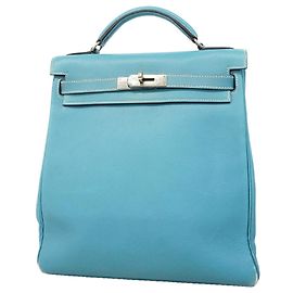 Hermès Hermes Kelly Ad GM Backpack Blue