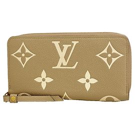 Cartera Zippy Louis Vuitton Monogram Empreinte Bicolor Beige