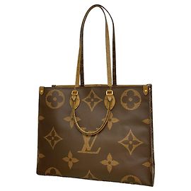 Sac Cabas Louis Vuitton Monogram Giant Reverse OnTheGo GM Marron