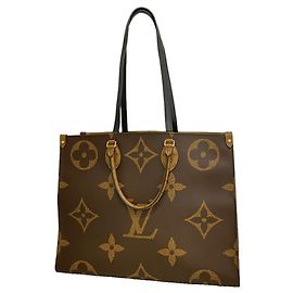 Sac cabas Louis Vuitton Monogram Giant Reverse OnTheGo GM Marron