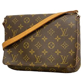 Borsa a tracolla Louis Vuitton Monogram Musette Tango Marrone