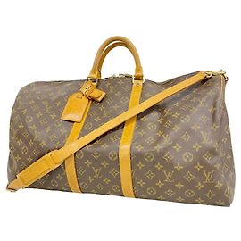 Louis Vuitton Boston Monogram Keepall Bandoulière 55 Marron