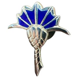 JOOP! Broche de flor em ouro e esmalte Azul Dourado