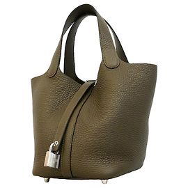 Hermès Bolsa Hermes Picotin Lock PM Marrom