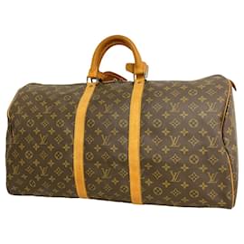 Louis Vuitton Boston Monogram Keepall 55 Marrom