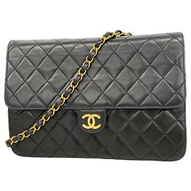 Chanel Matelassé Chain Shoulder Bag Black