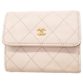 Portefeuille tri-fold Chanel Rose Rose