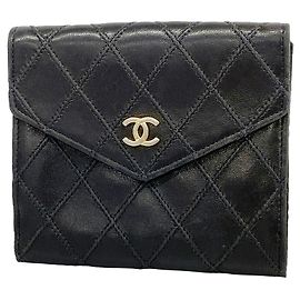 Chanel Bicolore Lambskin Wallet Black