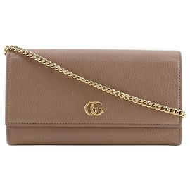 Cartera con cadena Gucci GG Marmont Beige