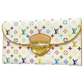 Louis Vuitton Tri-fold Long Wallet Pink White