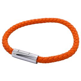 Hermès Pulseira de Berloques Hermes Goliath Prata Laranja