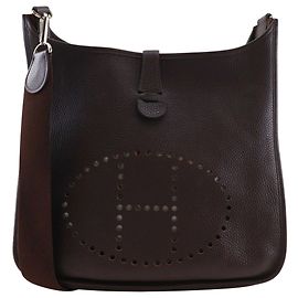 Hermès Bolsa de Ombro Hermes Evelyne 1GM Marrom