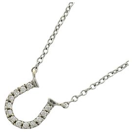 Colar Tiffany & Co. Metro Horseshoe em ouro branco 18K com diamante Outro
