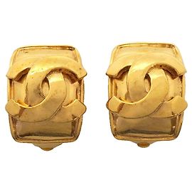 Boucles d'oreilles clips Chanel plaquées or Doré