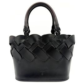 Borsa Tote Prada in pelle nera Nero