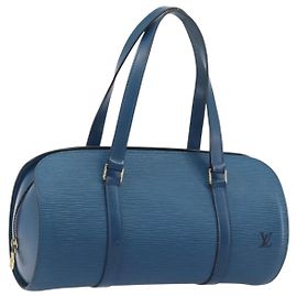Sac à main LOUIS VUITTON Epi Soufflot Bleu M52225 LV Auth 196215 Bleu