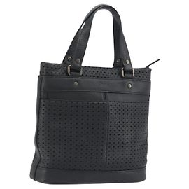 Chloé Sac à main Chloe en cuir noir Auth 195646A Noir