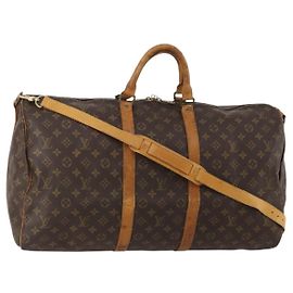 LOUIS VUITTON Monogram Keepall Bandouliere 55 Bolsa Boston M41414 LV Auth 193877 Monograma
