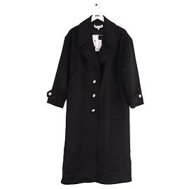 Autre Marque Martin Martin Wollmantel Schwarz Schwarz