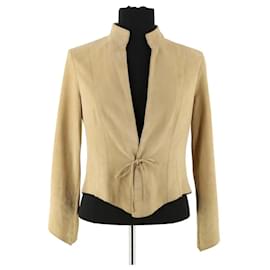 Max Mara Lederjacke beige Beige