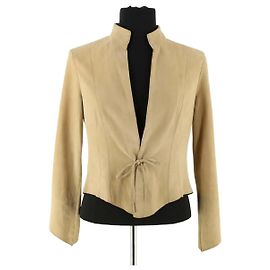 Veste Max Mara en cuir beige Beige