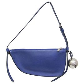 Burberry Shield Sling Leather Mini Blu