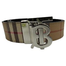 Cinturón Burberry TB Check en Nova Beige Beige