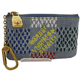 Louis Vuitton Pochette Clé Key Case Blu