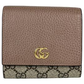 Gucci Double G Bicolor Medium Geldbörse Beige